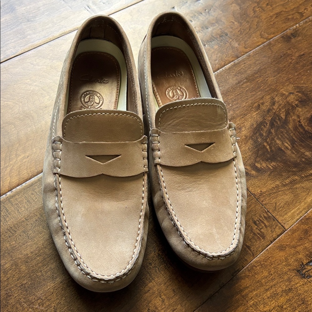 Tan Loafers Slip-On Shoes